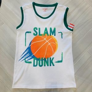 NWT CAT & JACK White Slam Dunk Jersey